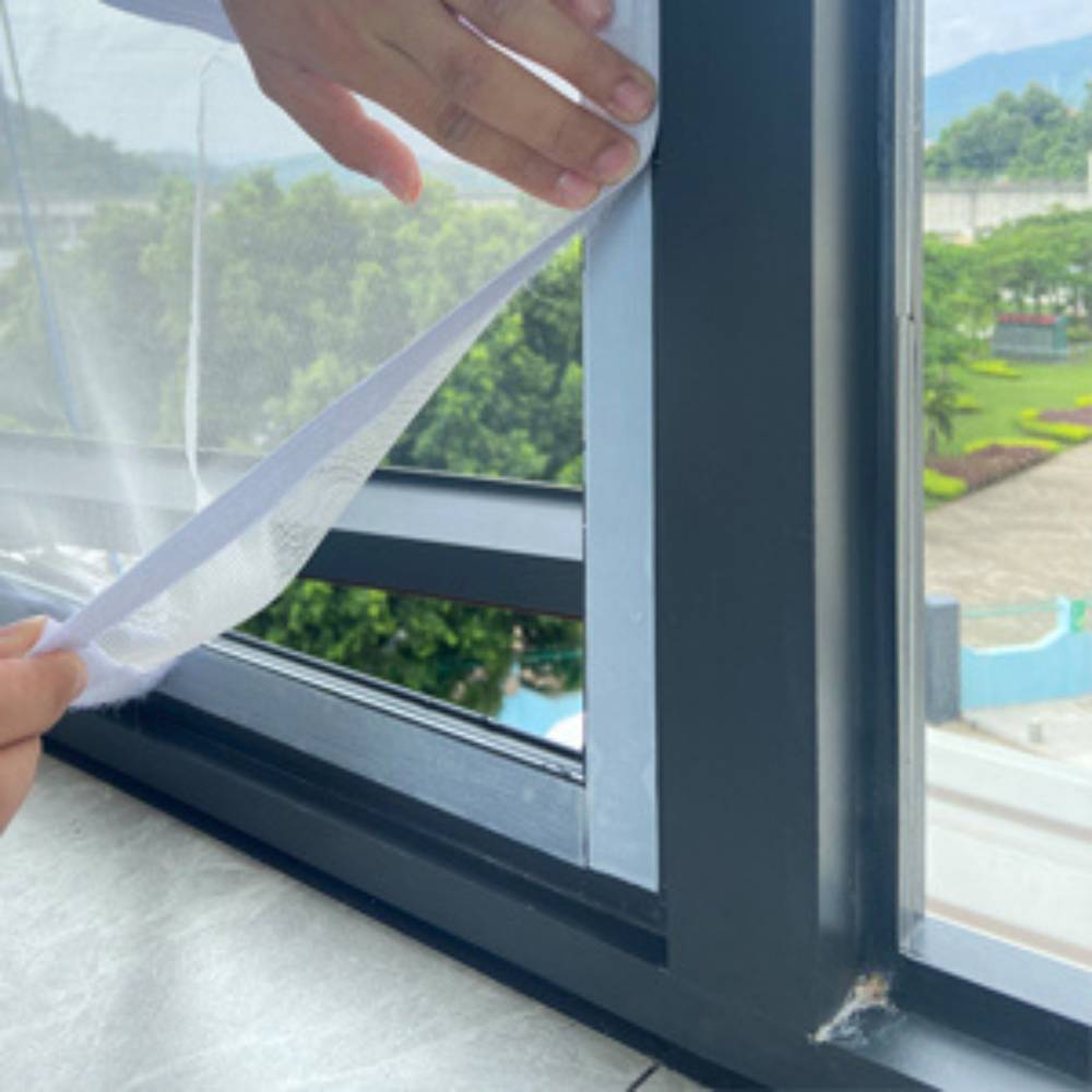 Velcro Window Screen - Black Edge / Standard Mesh (Grey) / 39" x 39": image 2