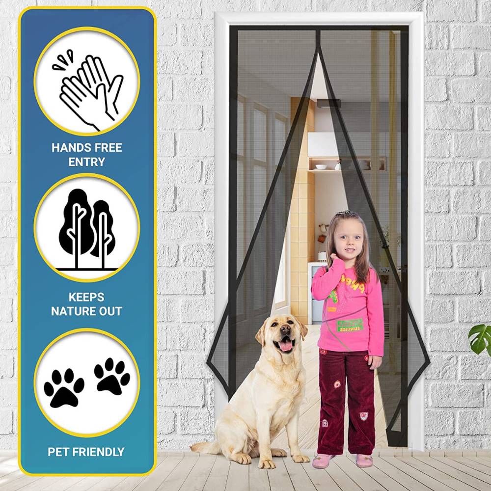 Magnetic Screen For Doors - Black / 23.6" (W) x 82.6" (H): image 3