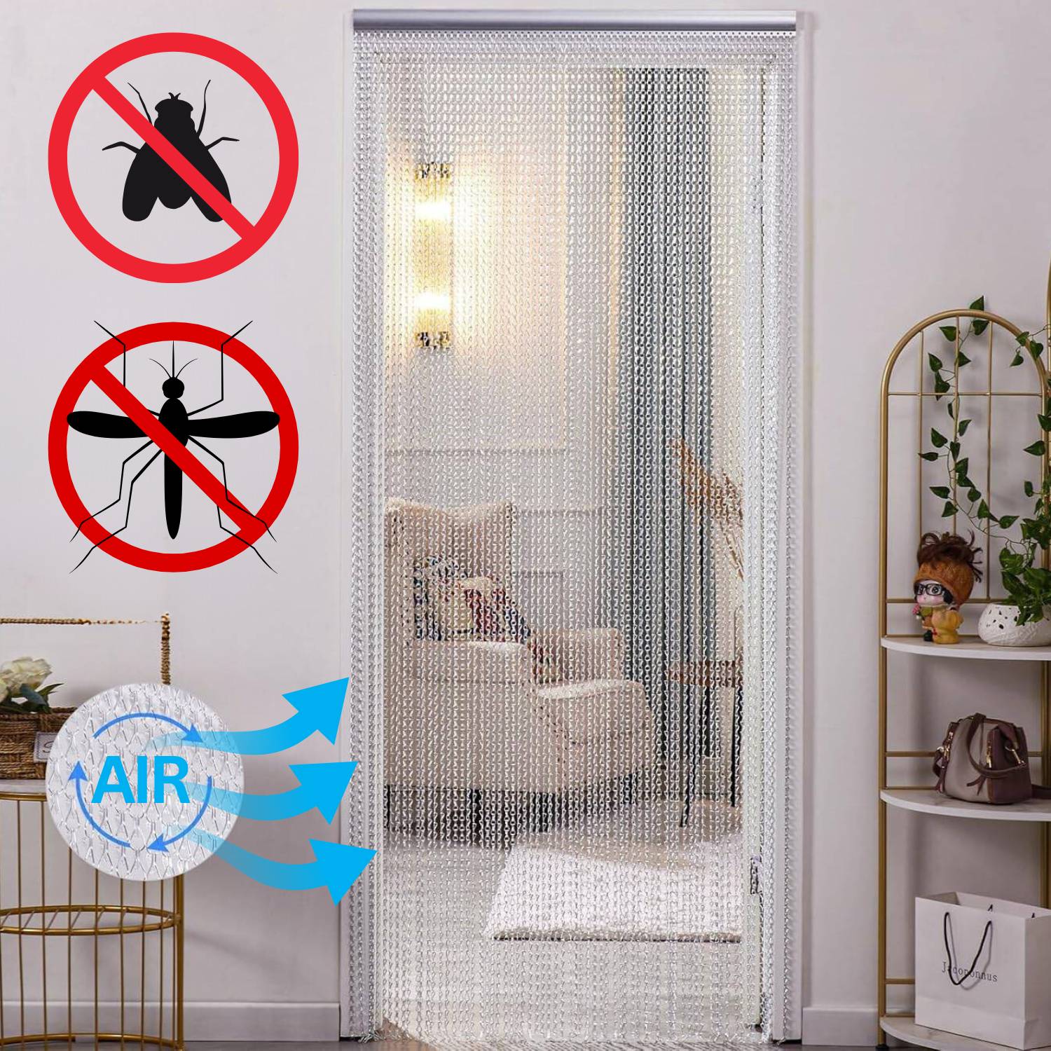 Chain Link Curtain - Black: image 12