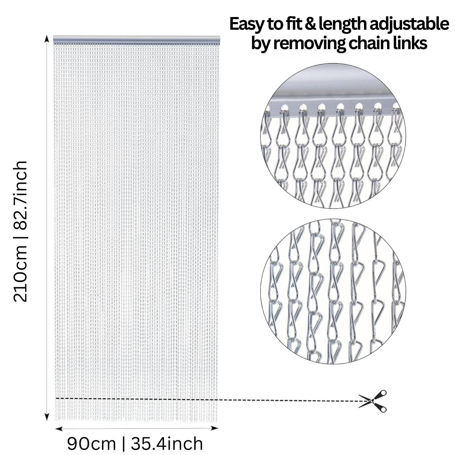 Chain Link Curtain - Black: image 2