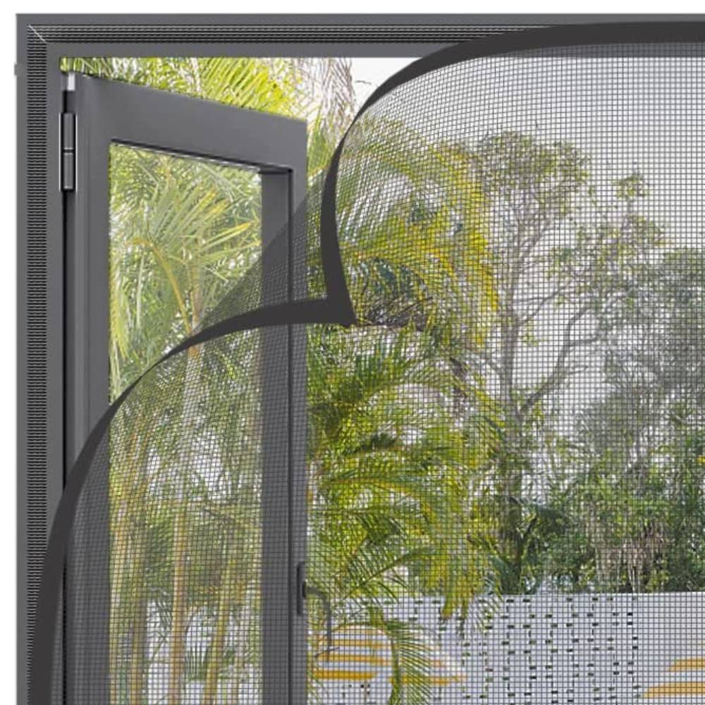 Velcro Window Screen - Black Edge / Standard Mesh (Grey) / 39" x 39": image 4