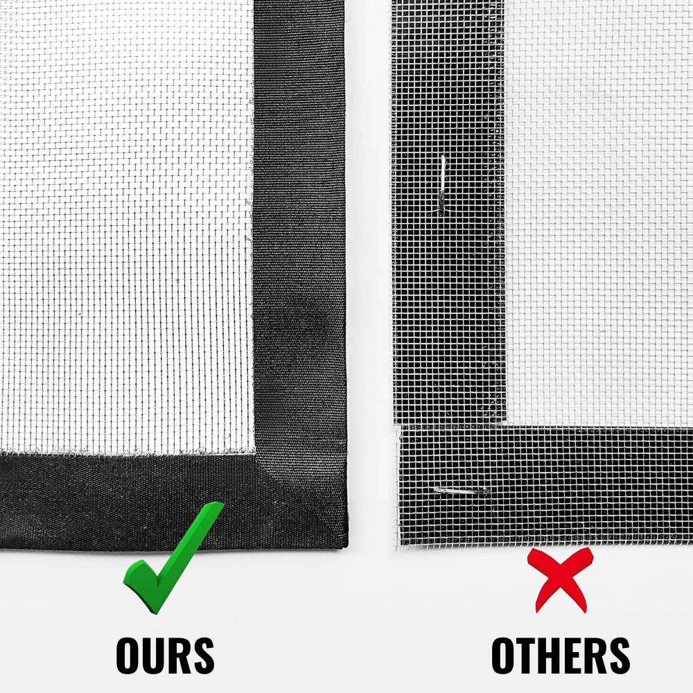 Velcro Window Screen - Black Edge / Standard Mesh (Grey) / 39" x 39": image 3